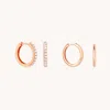 Astrid &amp; Miyu Essential Shimmer Hoop Gift Set In Rose Gold