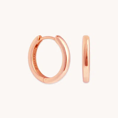 Astrid &amp; Miyu Essential Small Hoops In Rose Gold