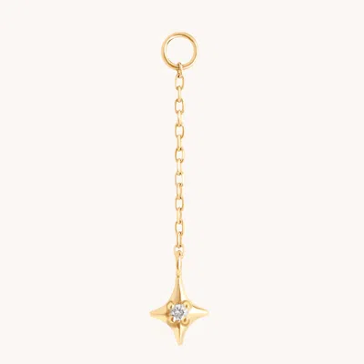 Astrid &amp; Miyu Four Point Star Piercing Chain In Gold