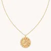 Astrid &amp; Miyu Gemini Bold Zodiac Pendant Necklace In Gold