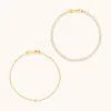 Astrid &amp; Miyu Gleam Tennis Bracelet Gift Set In Gold