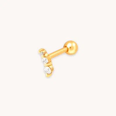 Astrid &amp; Miyu Glimmer Crystal Barbell In Gold