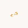 Astrid &amp; Miyu Gold Ball Cluster Piercing Stud 6mm In Solid Gold