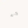 Astrid &amp; Miyu Gold Ball Cluster Piercing Stud 6mm In White Gold