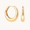 Astrid &amp; Miyu Graduated Dome Hoops In Gold | Gold Plated Hoop Earrings For Women | Jewellery By