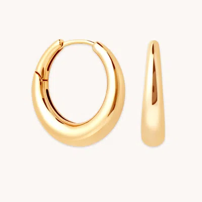 Astrid &amp; Miyu Graduated Dome Hoops In Gold | Gold Plated Hoop Earrings For Women | Jewellery By