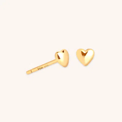 Astrid &amp; Miyu Heart Stud Earrings In Gold