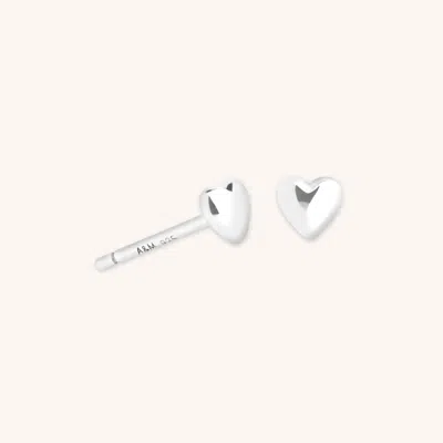 Astrid &amp; Miyu Heart Stud Earrings In White