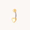 Astrid &amp; Miyu Heart Titanium Belly Bar In Gold