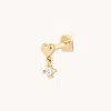 Astrid &amp; Miyu Heart Topaz Charm Piercing Stud