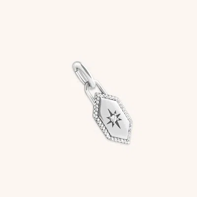 Astrid &amp; Miyu Hexagon Charm In Metallic