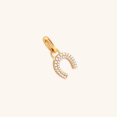 Astrid &amp; Miyu Horseshoe Charm In Gold