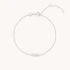 Astrid &amp; Miyu Id Charm Bracelet In Solid White Gold