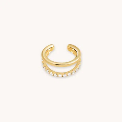Astrid &amp; Miyu Illusion Crystal Ear Cuff In Gold