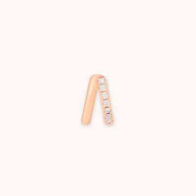 Astrid &amp; Miyu Illusion Crystal Hoop 6.5mm In Rose Gold
