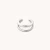 Astrid &amp; Miyu Illusion Essential Ear Cuff In Silver