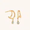 Astrid &amp; Miyu Illusion Opal Charm Huggies