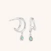Astrid &amp; Miyu Illusion Opal Charm Huggies