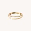 Astrid &amp; Miyu Illusion Topaz Band Ring In Solid Gold