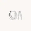 Astrid &amp; Miyu Illusion Topaz Huggies In Solid White Gold