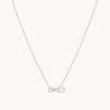 Astrid &amp; Miyu Infinite Pendant Necklace In Solid White Gold