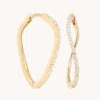 Astrid &amp; Miyu Infinite Topaz Pavé Hoops In Solid Gold