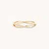 Astrid &amp; Miyu Infinite Topaz Pavé Ring In Solid Gold