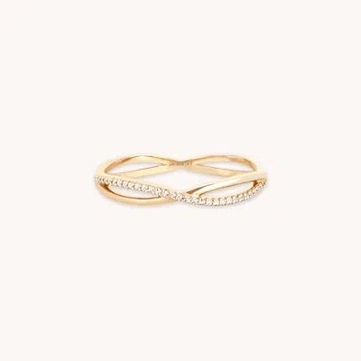 Astrid &amp; Miyu Infinite Topaz Pavé Ring In Solid Gold