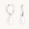Astrid &amp; Miyu Infinity Pearl Charm Hoops