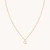 Astrid &amp; Miyu Initial Pave Pendant Necklace G In Gold