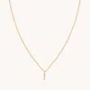 Astrid &amp; Miyu Initial Pave Pendant Necklace I In Gold