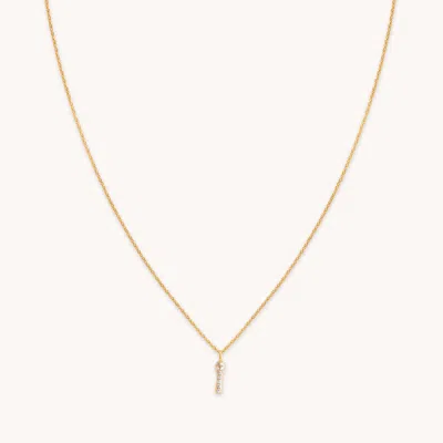Astrid &amp; Miyu Initial Pave Pendant Necklace I In Gold