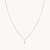 Astrid &amp; Miyu Initial Pave Pendant Necklace I In Silver