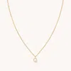 Astrid &amp; Miyu Initial Pave Pendant Necklace Q In Gold
