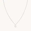 Astrid &amp; Miyu Initial Pave Pendant Necklace Q In Silver