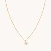 Astrid &amp; Miyu Initial Pave Pendant Necklace W In Gold