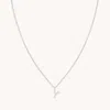 Astrid &amp; Miyu Initial Pave Pendant Necklace Y In Silver