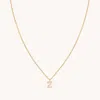 Astrid &amp; Miyu Initial Pave Pendant Necklace Z In Gold