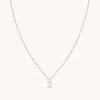 Astrid &amp; Miyu Initial Pave Pendant Necklace Z In Silver