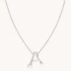 Astrid &amp; Miyu Initial Pendant Necklace A In Silver
