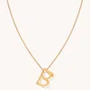 Astrid &amp; Miyu Initial Pendant Necklace B In Gold