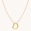 Astrid &amp; Miyu Initial Pendant Necklace D In Gold