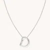 Astrid &amp; Miyu Initial Pendant Necklace D In Silver