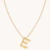 Astrid &amp; Miyu Initial Pendant Necklace E In Gold