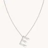 Astrid &amp; Miyu Initial Pendant Necklace E In Silver