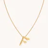 Astrid &amp; Miyu Initial Pendant Necklace F In Gold