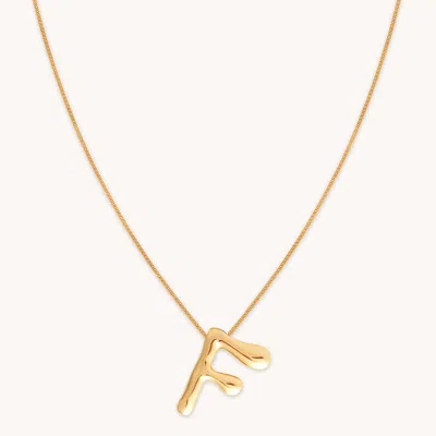 Astrid &amp; Miyu Initial Pendant Necklace F In Gold