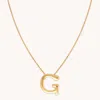 Astrid &amp; Miyu Initial Pendant Necklace G In Gold