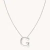 Astrid &amp; Miyu Initial Pendant Necklace G In Silver