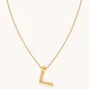Astrid &amp; Miyu Initial Pendant Necklace L In Gold